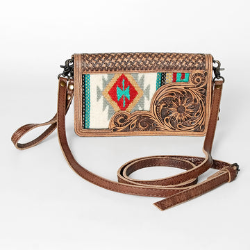 American Darling Cross Body Hand Tooled Saddle Blanket Genuine Leather Western Women Bag Handbag Purse | Crossbody for Cute